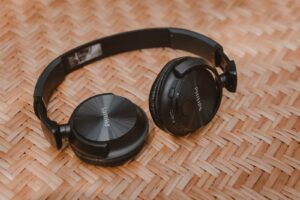 black Philips headphones